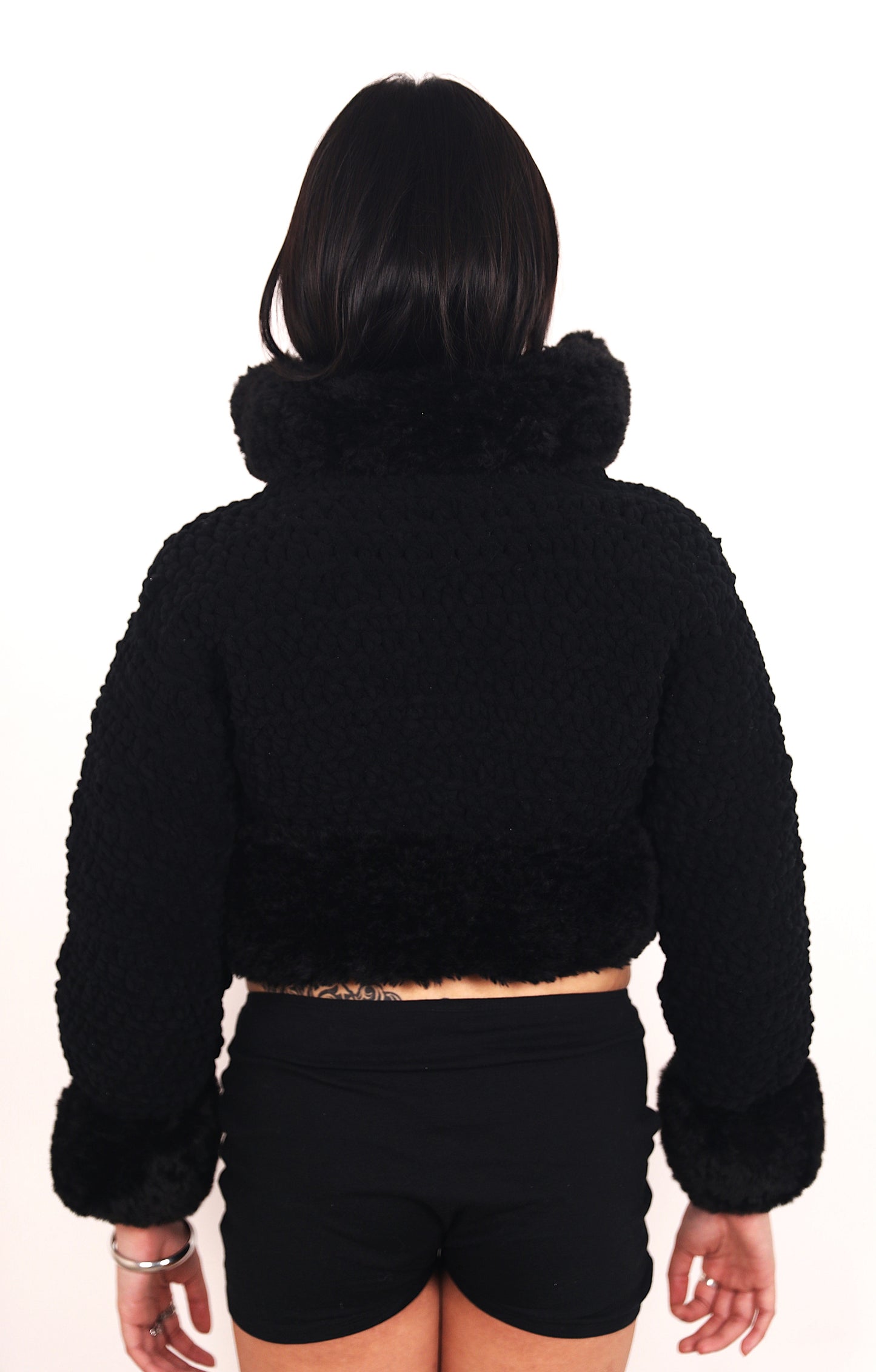 THE KAI CROTCHET JACKET - ONYX BLACK