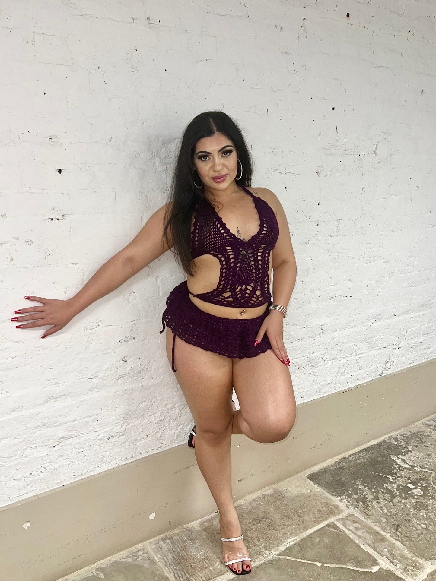 Violet Ra-Ra Micro Skirt