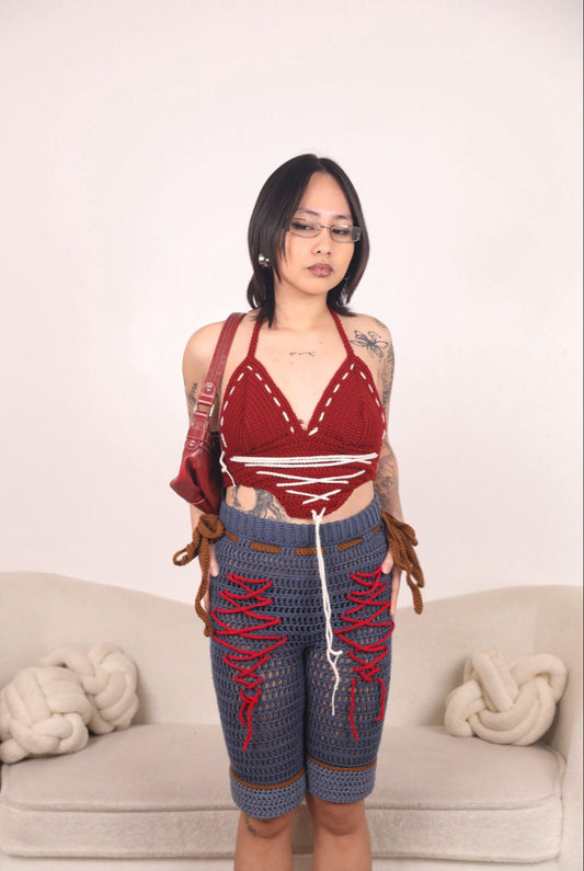 Cloe Halter - Burgundy